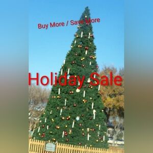 Source Unknown Holiday Tree with Red and Gold Accents